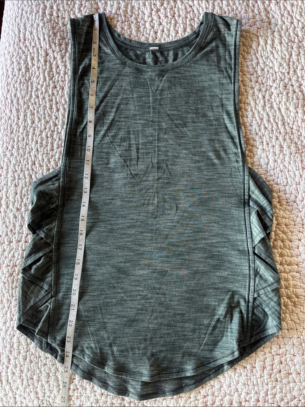 lululemon athletica Olive Green Ruffle-Side Tank